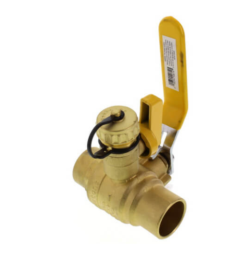 Webstone 50614 Pro-Pal Series 1" C x C Ball Valve with Drain Outlet