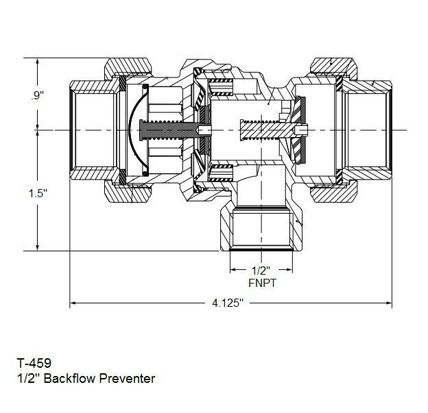 Legend Valve 115-113 Backflow Preventer 1/2 Inch FNPT Atmospheric Vent