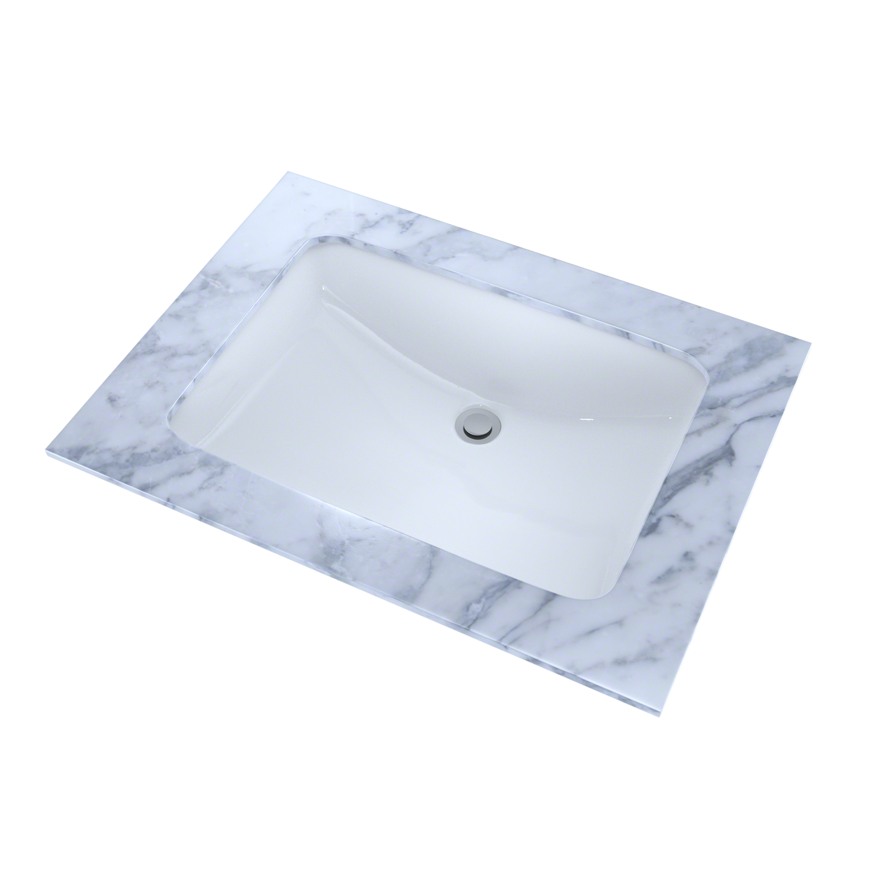 Toto LT540G#01 21-1/4" x 14-3/8" Large Rectangular Undermount Bathroom Sink with CeFiONtect: Cotton White