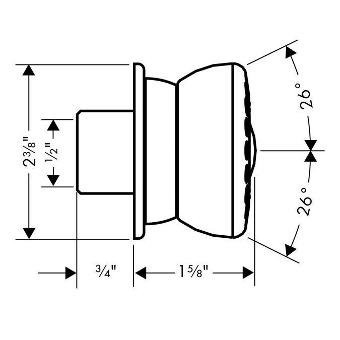 Hansgrohe 28467001 Bodyvette Stop: Chrome