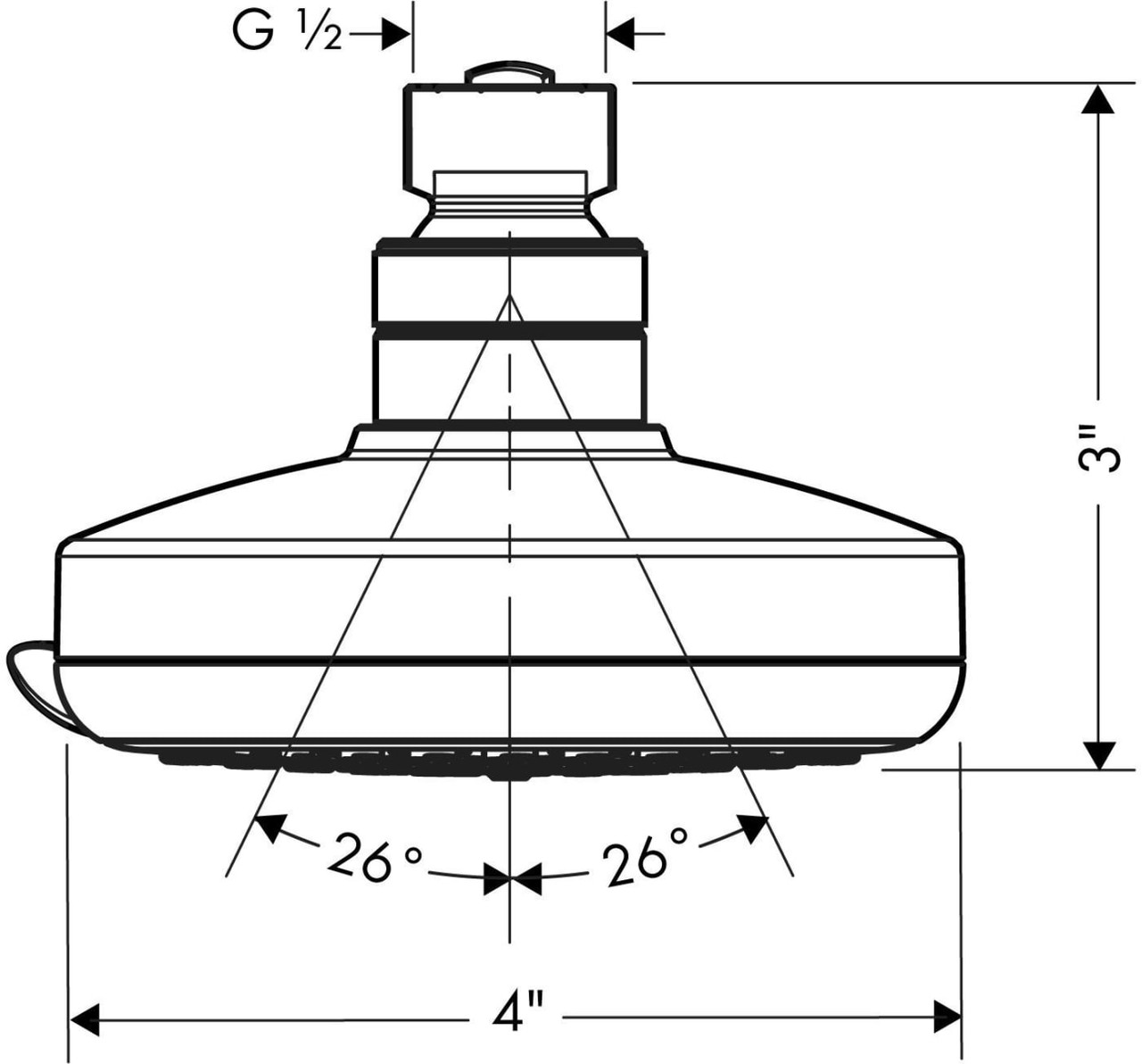 Hansgrohe 04071820 Croma E 100 Showerhead BRUSHED NICKEL