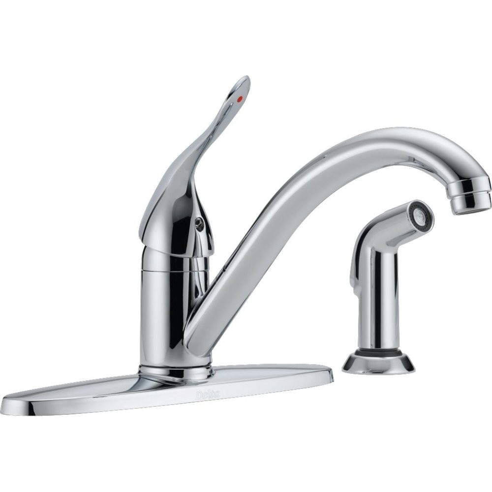 Delta 400LF-WF Single Handle Kitchen Faucet with Spray CHROME
