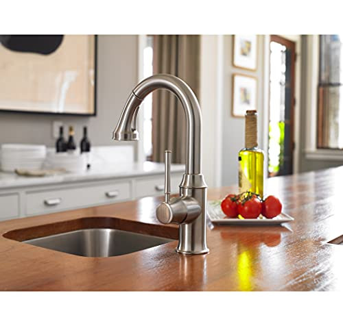 Hansgrohe 04216800 Talis C Prep Kitchen Faucet, 2-Spray Pull-Down, 1.75 GPM in Steel Optic