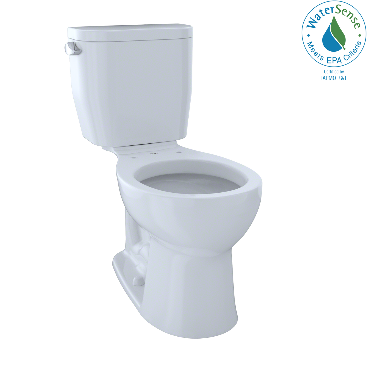 Toto Entrada Two Piece Round Universal Height Toilet 1.28 GPF Less Seat in Cotton White