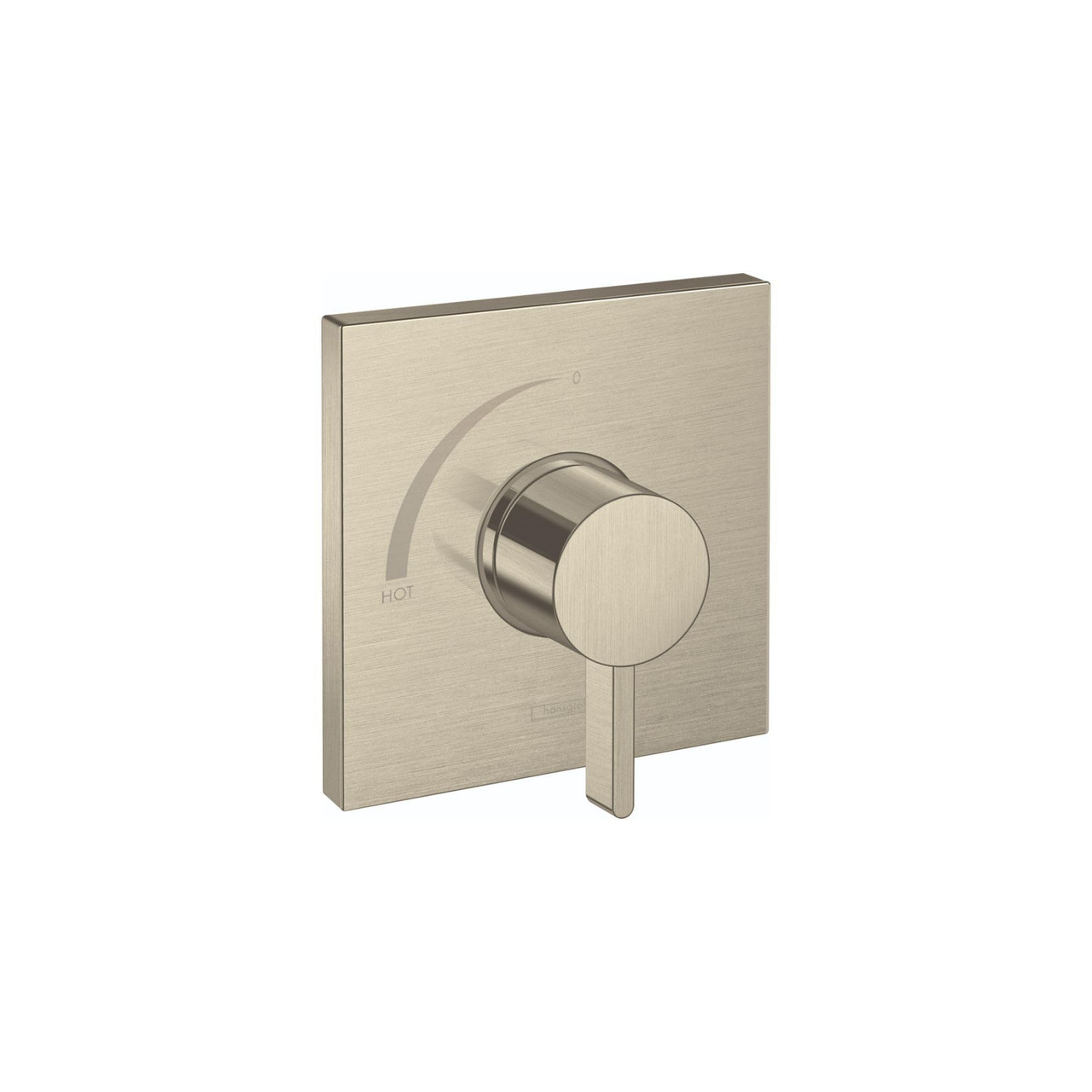 Hansgrohe 15724821 Ecostat Square Pressure Balance Trim in Brushed Nickel