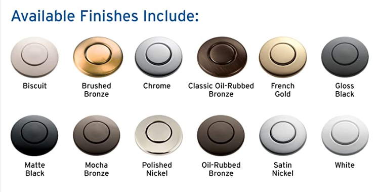 InSinkErator SinkTop Air Switch Push Button in Biscuit - 73274B