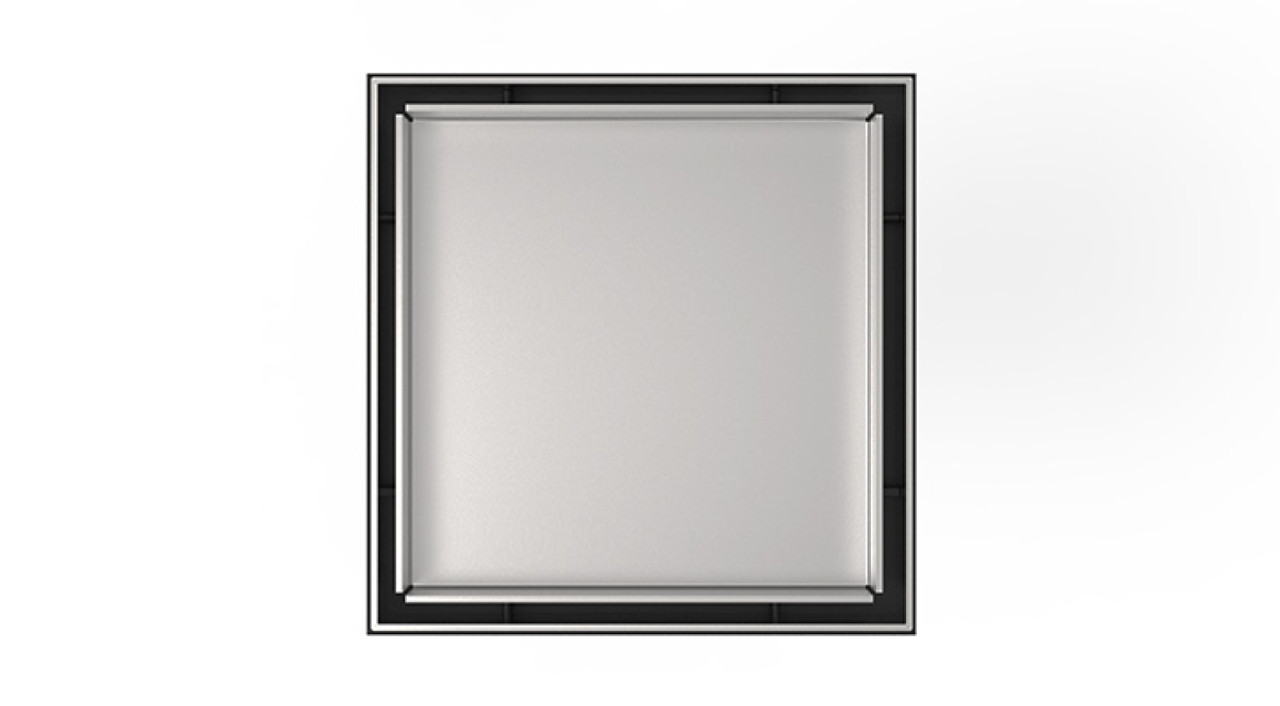 Infinity Drain 5" x 5" LT5-2 PS Center Drain Kit: Polished Stainless