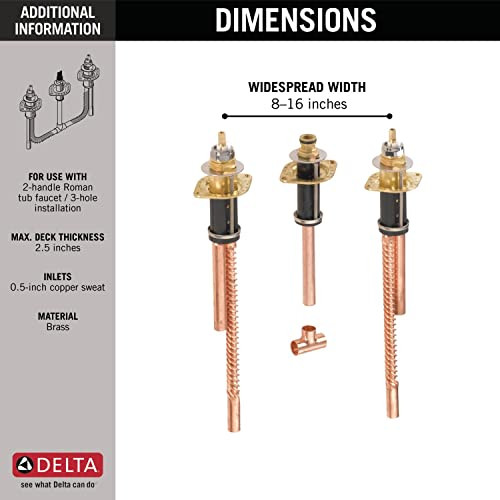 Delta R2707-PX Two Handle Flexible Mount - PEX Crimp