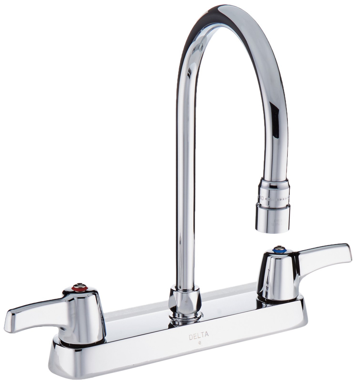 Commercial 26C3933 26C3: Two Handle 8" Cast Deck Mount Faucet: Chrome