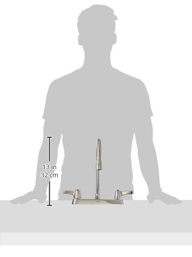 Commercial 26C3933 26C3: Two Handle 8" Cast Deck Mount Faucet: Chrome