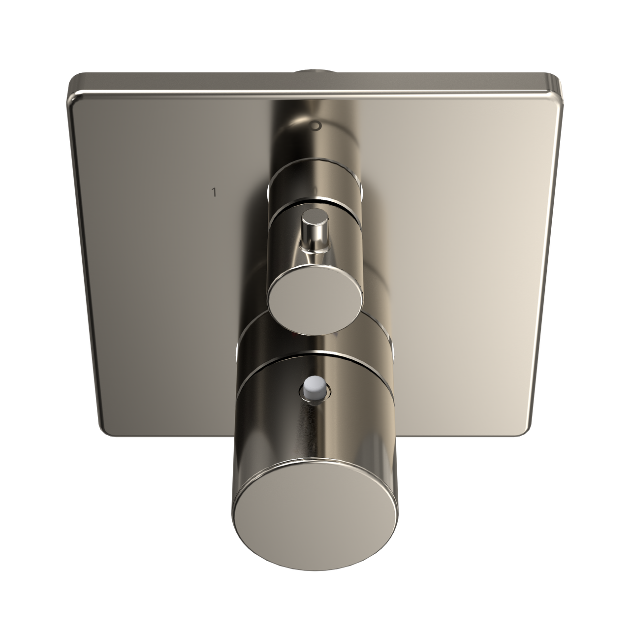 Toto Square Thermostatic Mixing Valve with Two-Way Diverter Shower Trim, Polished Nickel - TBV02404U#PN