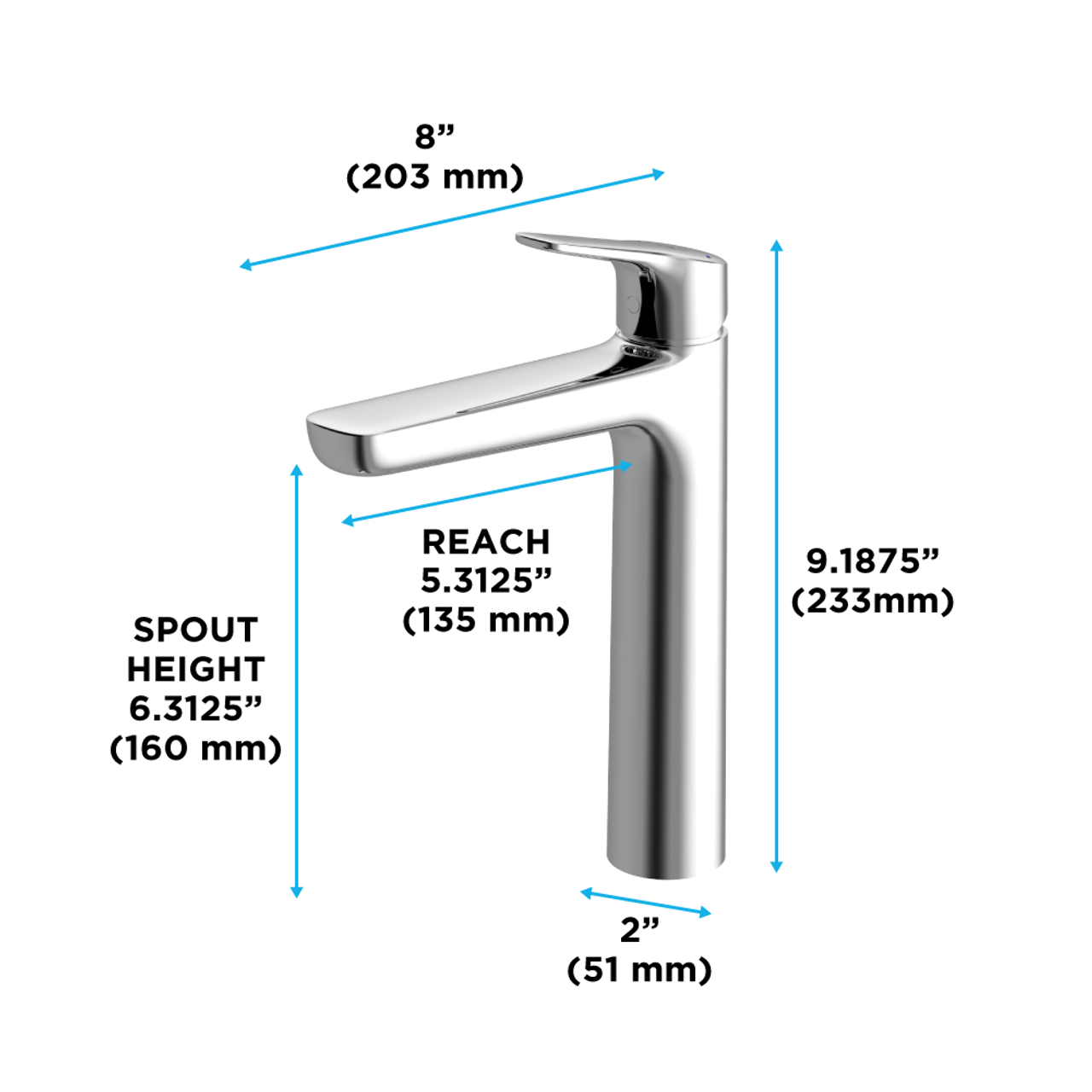 Toto GS 1.2 GPM Single Handle Semi-Vessel Bathroom Sink Faucet with COMFORT GLIDE Technology, Brushed Nickel - TLG03303U#BN