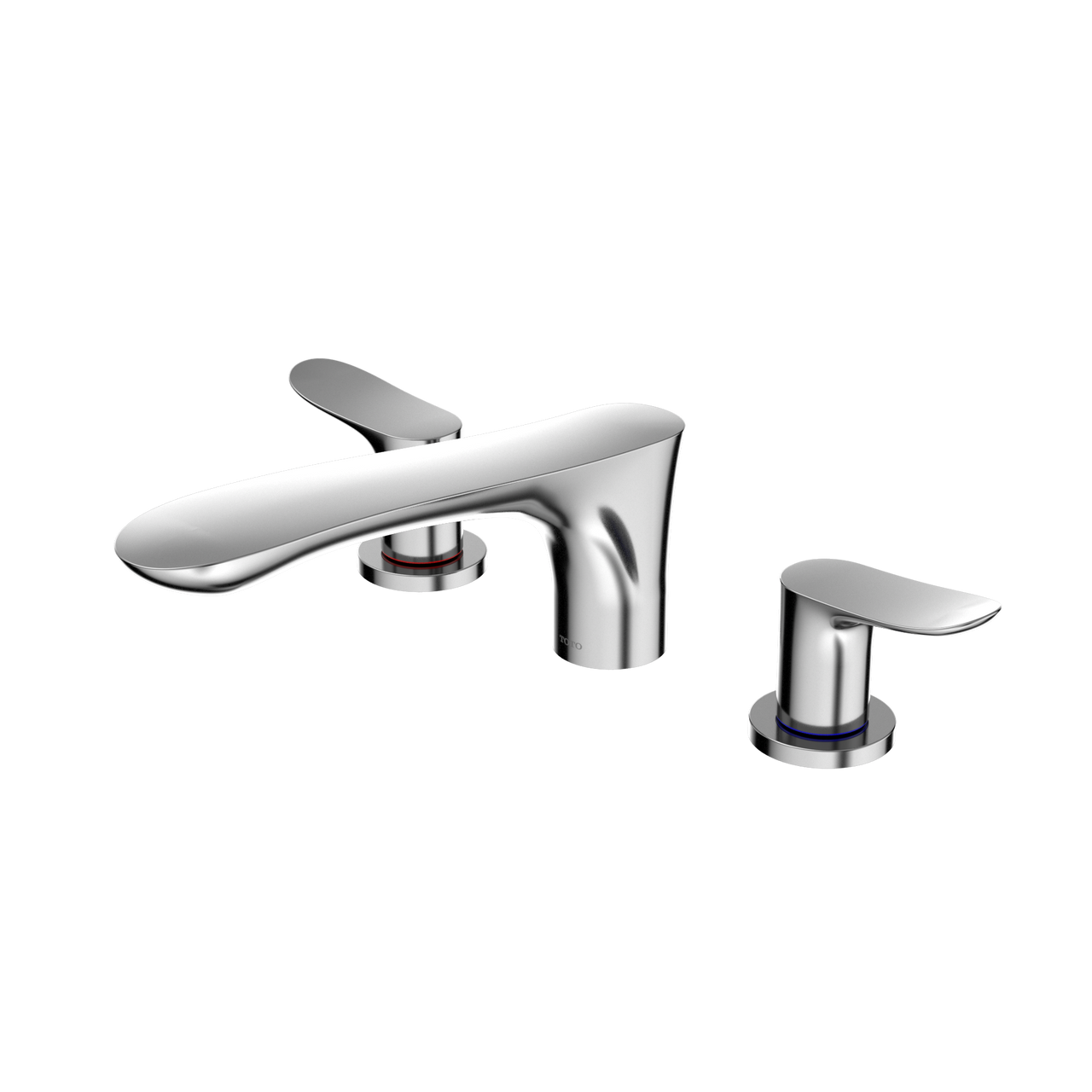 Toto GO Two-Handle Deck-Mount Roman Tub Filler Trim, Polished Chrome - TBG01201U#CP