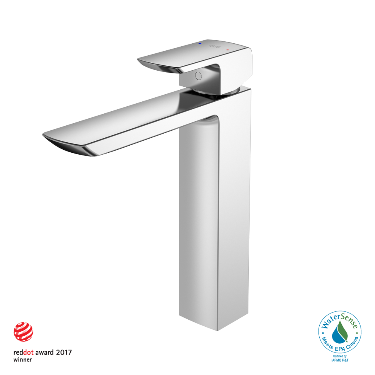 Toto GR 1.2 GPM Single Handle Vessel Bathroom Sink Faucet with COMFORT GLIDE Technology, Polished Chrome - TLG02307U#CP