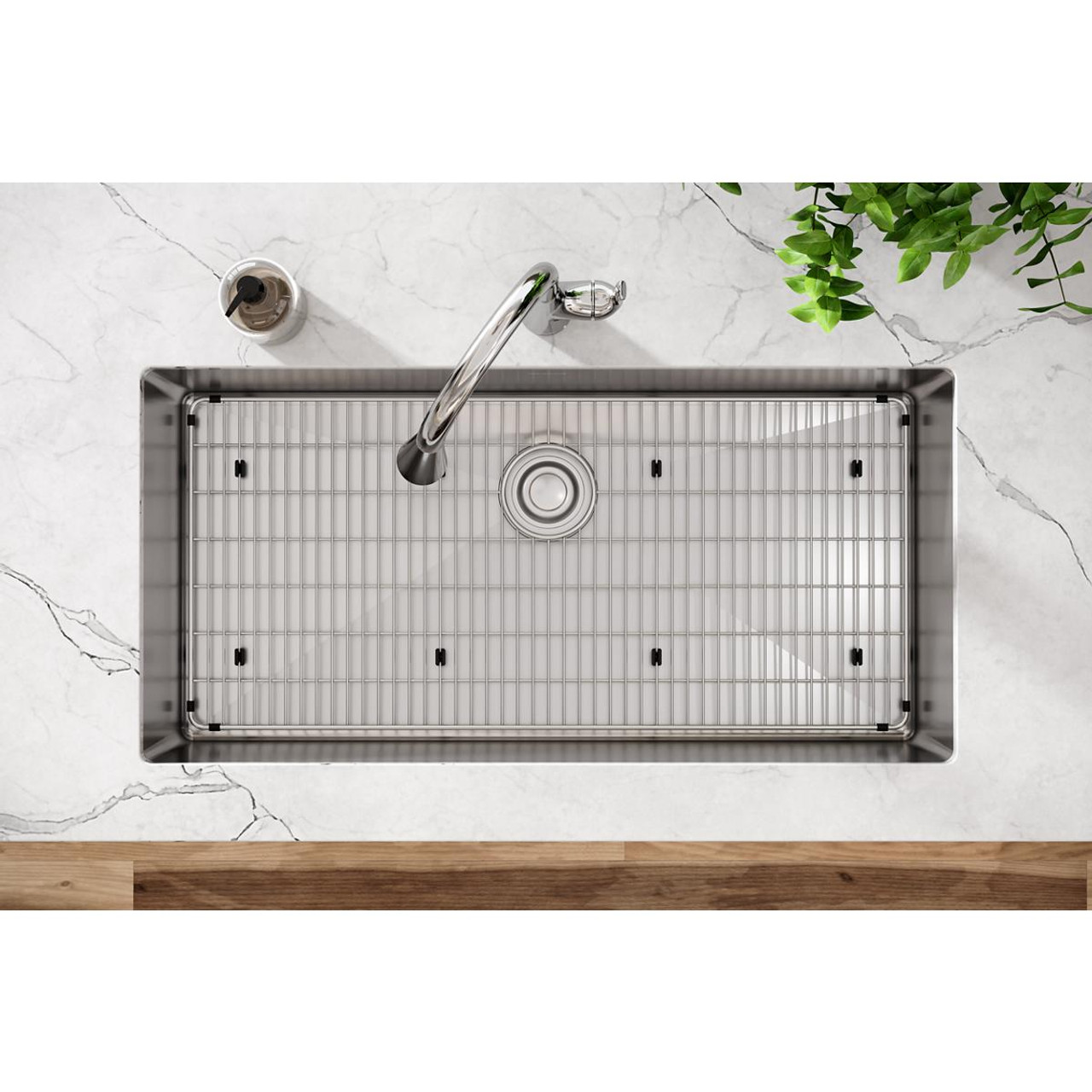 Elkay Crosstown 18 Gauge Stainless Steel 36-1/2" x 18-1/2" x 9" Single Bowl Undermount Sink Kit