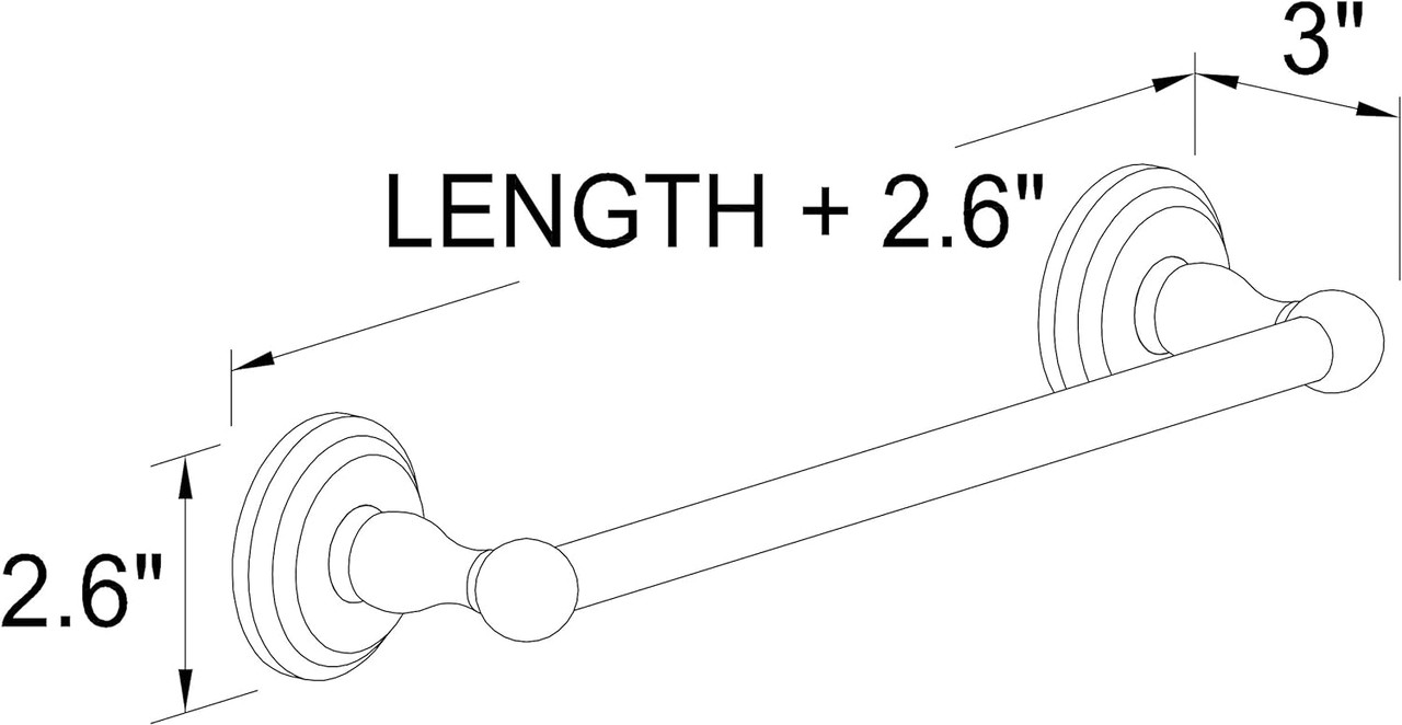 Ginger 1103/SN Chelsea 24" Towel Bar