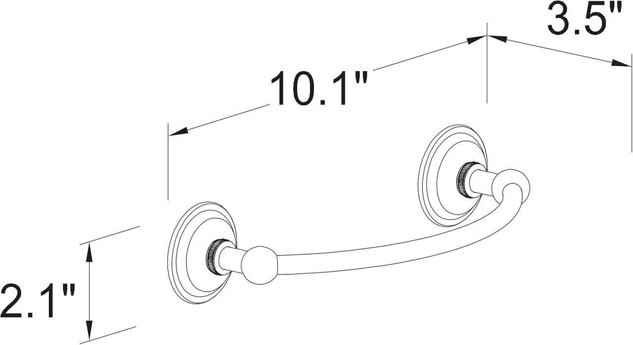 Ginger 2605/PN London Terrace 8" Towel Bar Polished Nickel