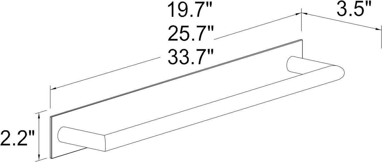 Ginger 2803/PC Surface 24" Towel Bar