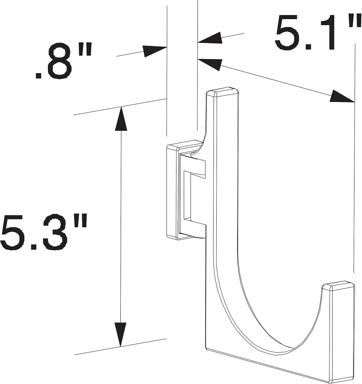 Ginger 3005/SN Frame Pivoting Towel Hook Satin Nickel