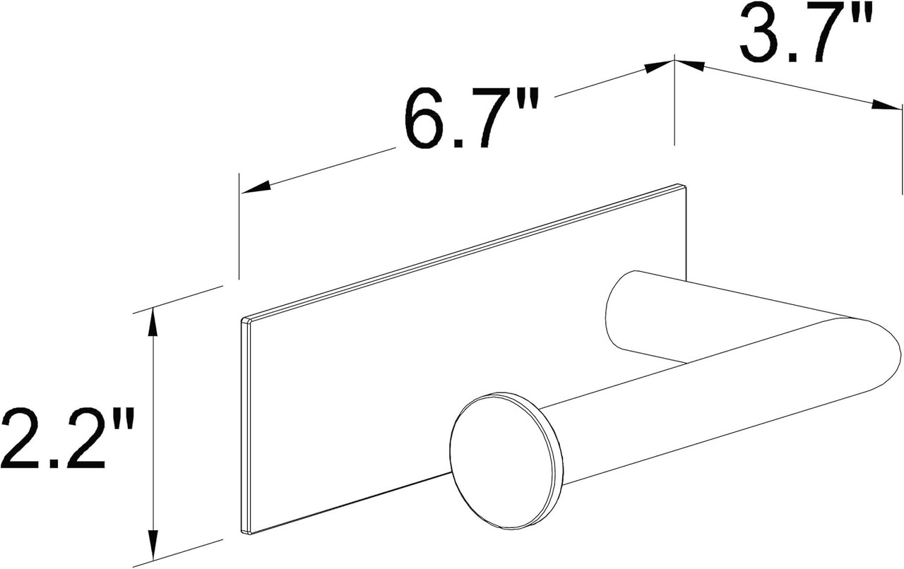 Ginger 2806L/PC Surface Open Toilet Tissue Holder/Left