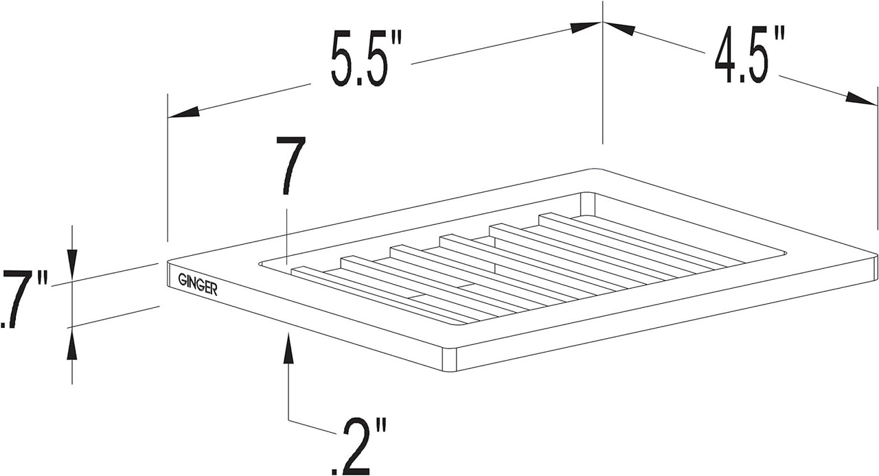 Ginger 28500/PC Surface Shower Shelf-Soap Holder