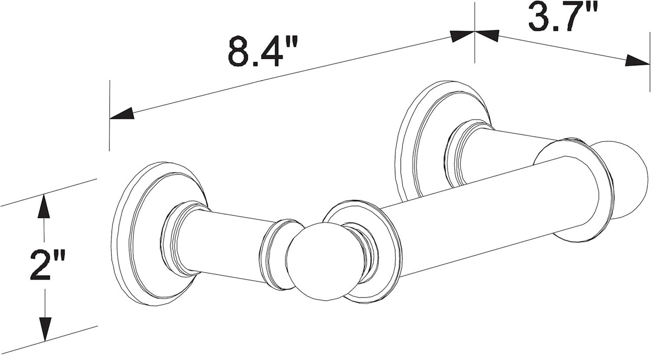 Ginger 4508N/PN Columnar Double Post Toilet Tissue Holder