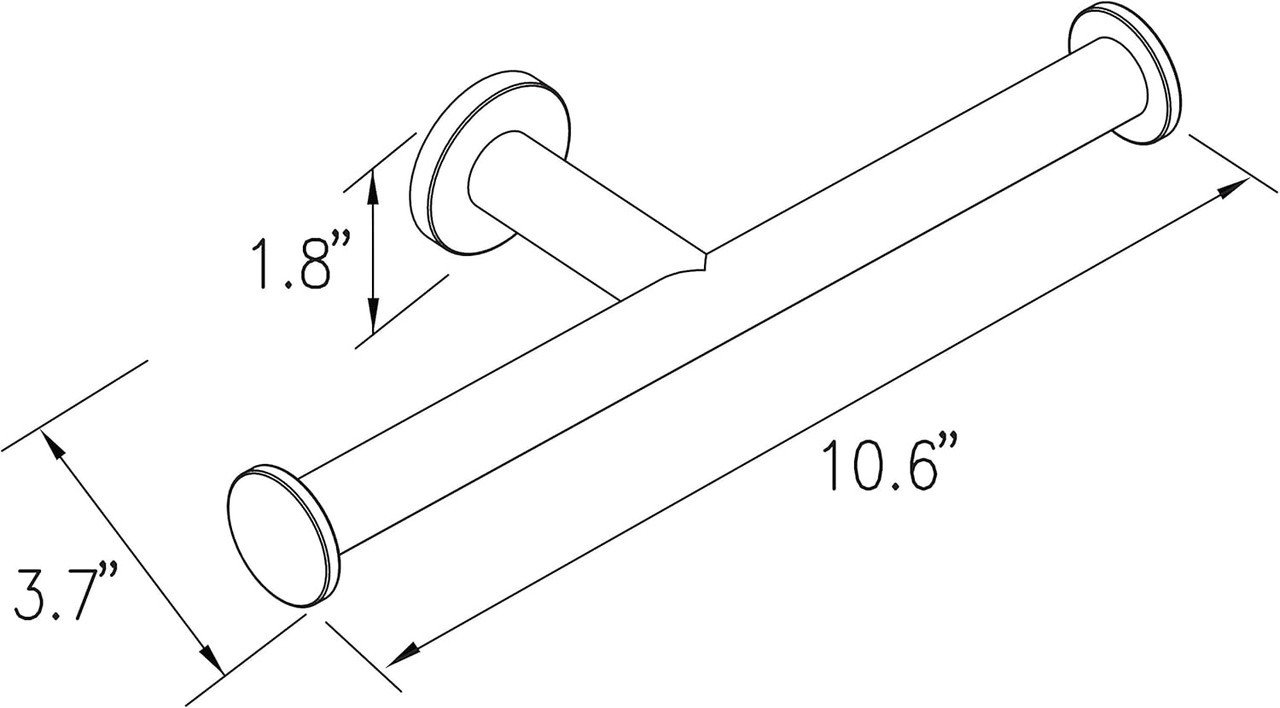 Ginger 4609/PC Kubic Double Open Toilet Tissue Holder