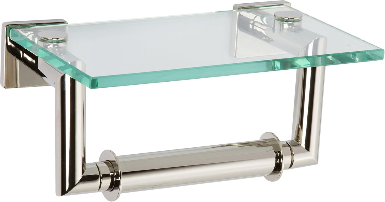 Ginger 5327/PN Double Post Toilet Tissue Holder with Cover Polished Nickel