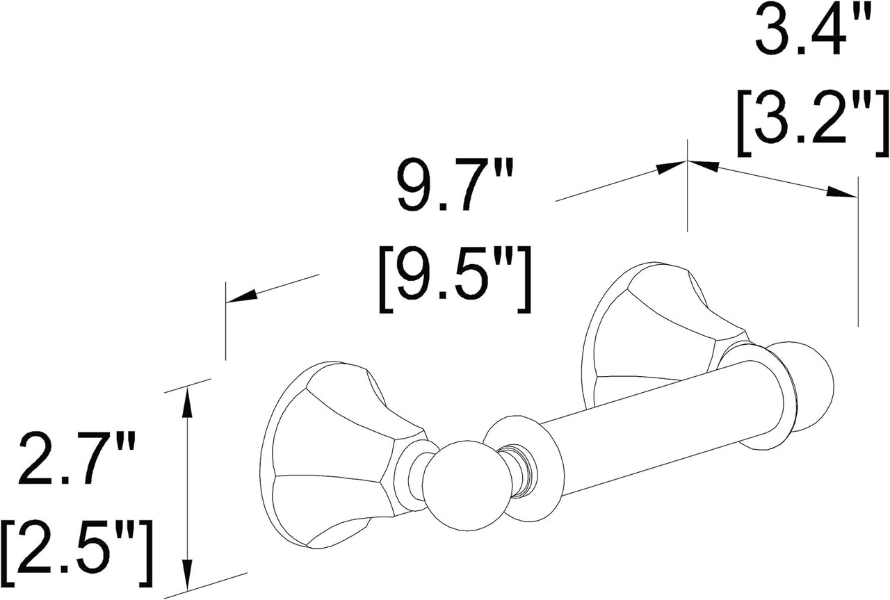 Ginger 608/SN Empire Double Post Toilet Tissue Holder Ginger 608/SN Empire Double Post Toilet Tissue Holder