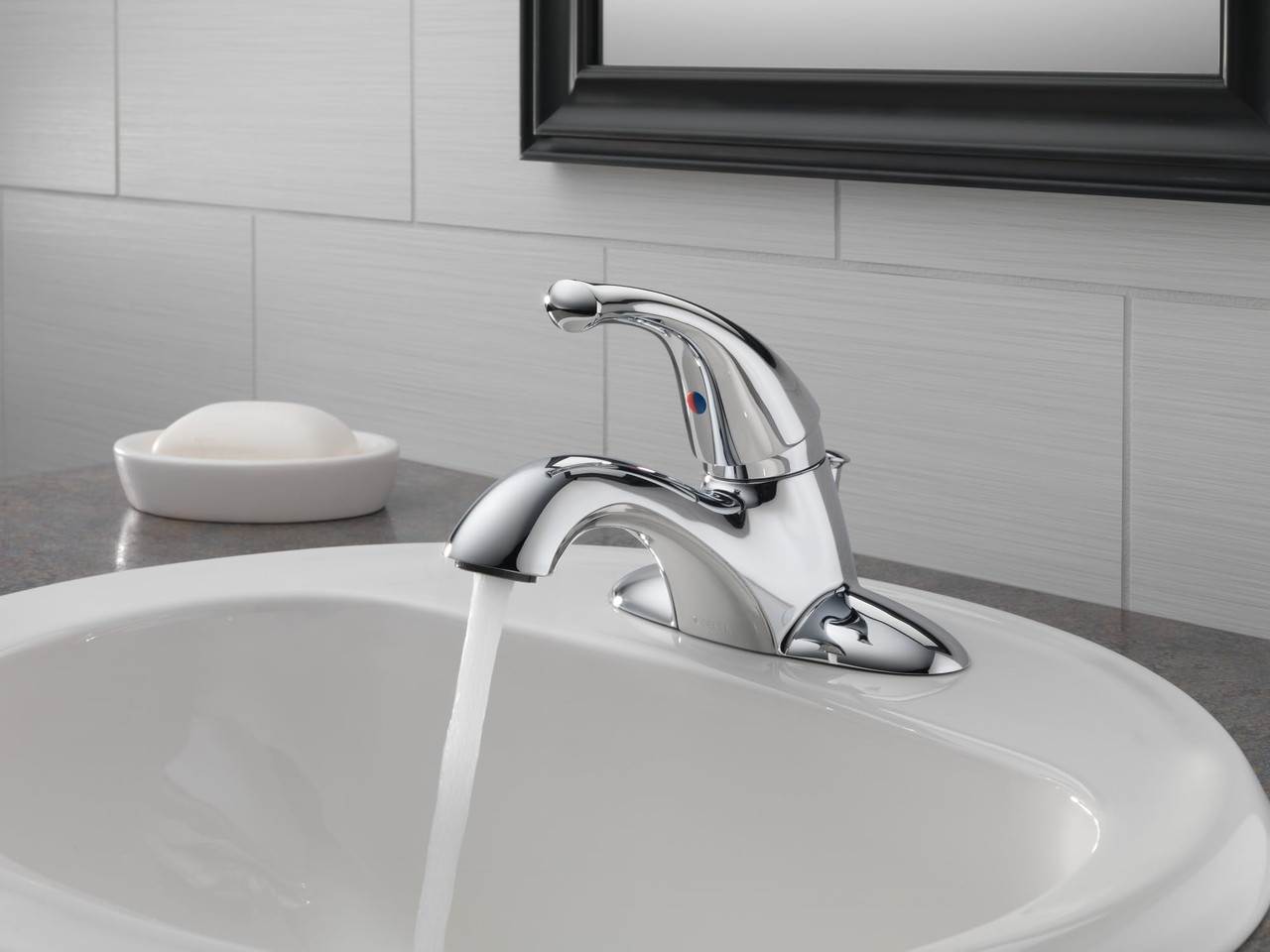 Delta Classic 521-ECO-DST-A Single Handle Centerset Bathroom Faucet in Chrome Finish