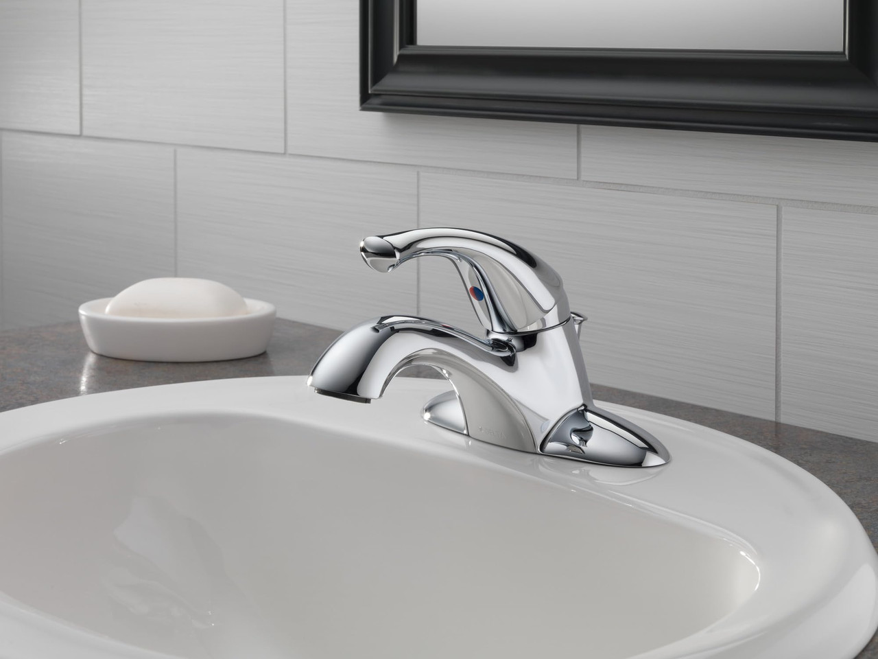 Delta Classic 521-ECO-DST-A Single Handle Centerset Bathroom Faucet in Chrome Finish