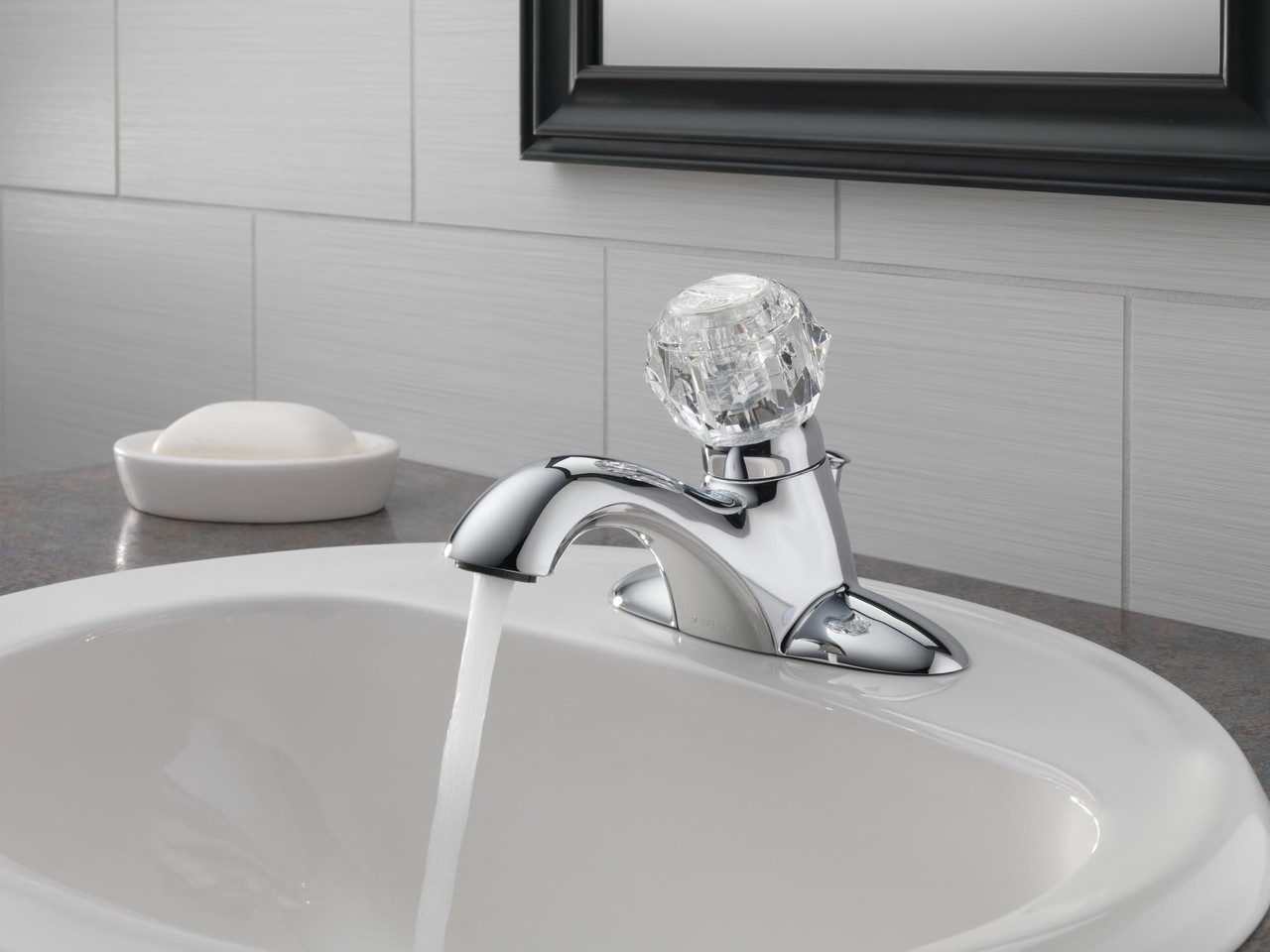 Delta Classic 521-ECO-DST-A Single Handle Centerset Bathroom Faucet in Chrome Finish