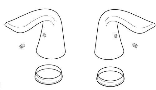 Delta Lahara H238SS Metal Lever Handle Set - 2H Bathroom in Stainless Finish