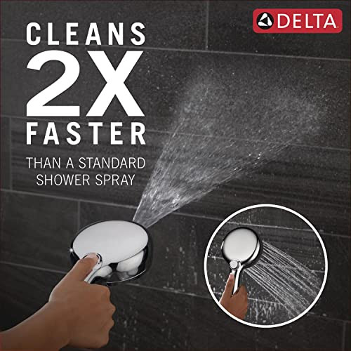 Delta Universal Showering Components 75740 6-Setting Hand Shower with Cleaning spray in Chrome Finish