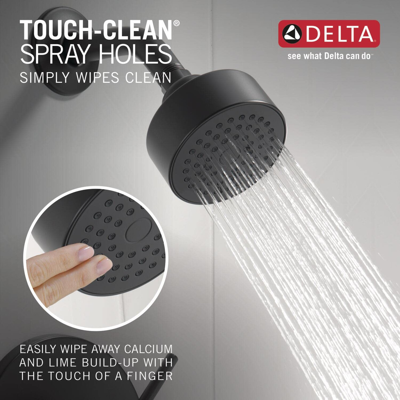 Delta Modern RP101842BL Round Shower Head in Matte Black Finish