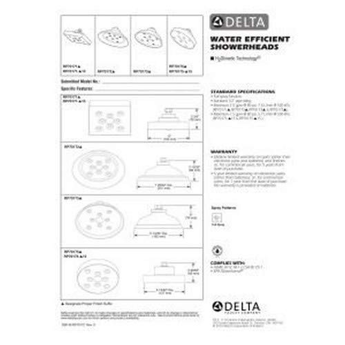 Delta Universal Showering Components RP70171RB HOkinetic Single-Setting Raincan Shower Head in Venetian Bronze Finish
