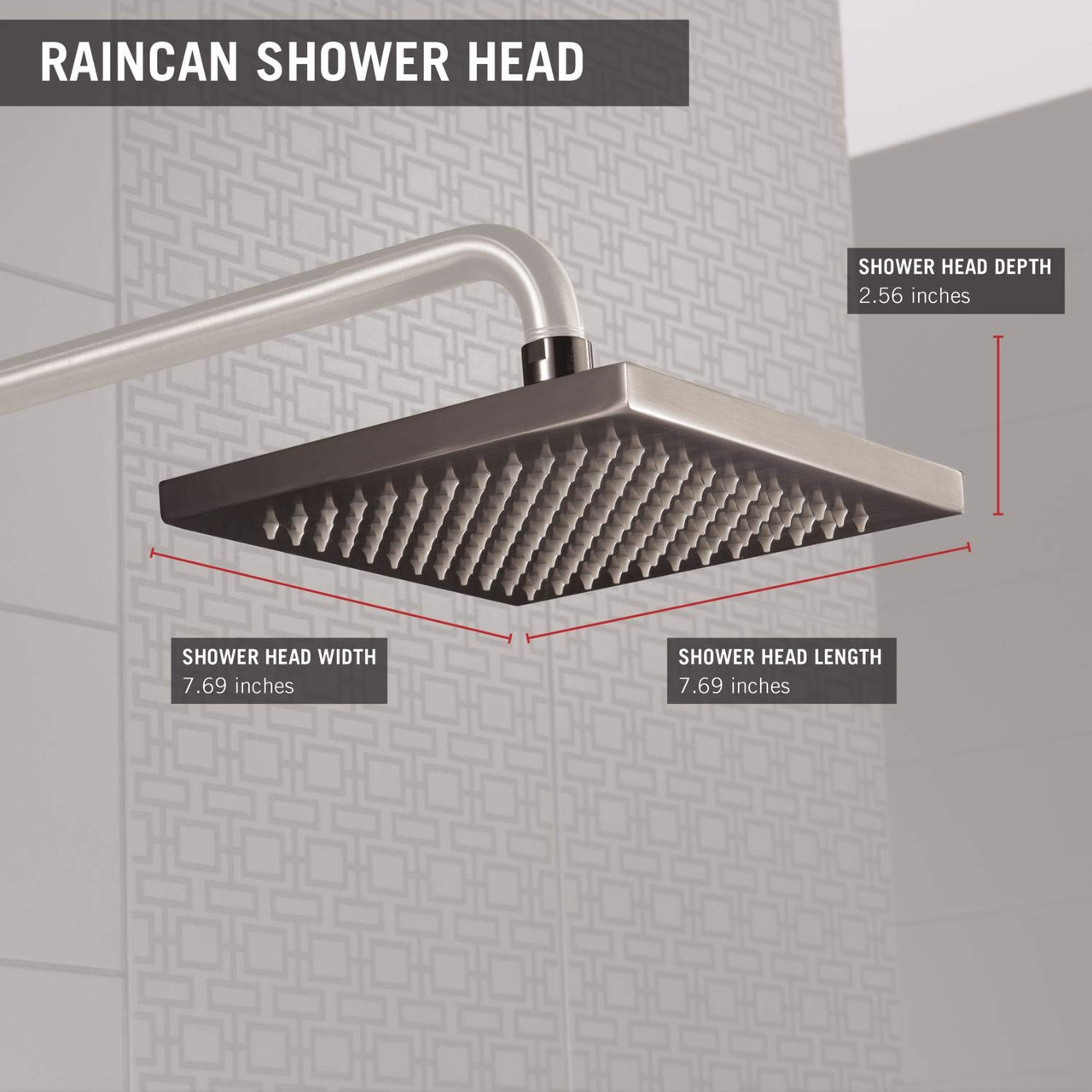 Delta Universal Showering Components RP53496SS Single-Setting Raincan Shower Head in Stainless Finish