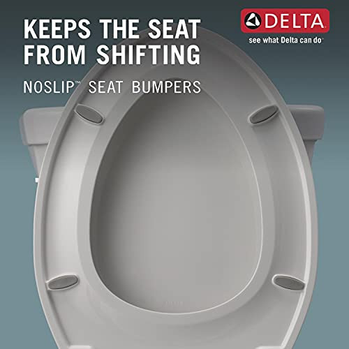 Delta Morgan 810903-WH Elongated Standard Close Toilet Seat in White Finish