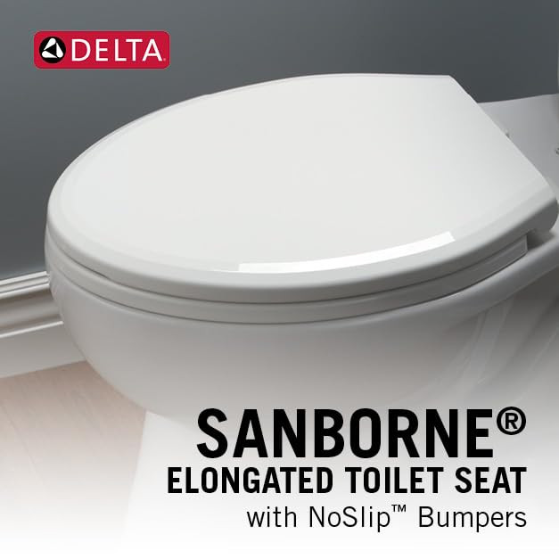 Delta Sanborne 810902-WH Elongated Standard Close Seat in White Finish