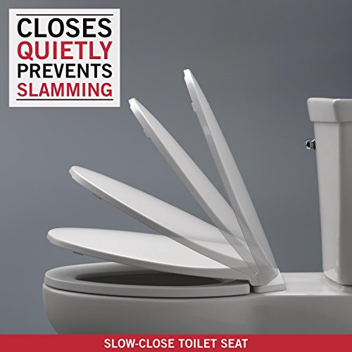 Delta Sanborne 811902-WH Elongated Slow-Close Toilet Seat in White Finish