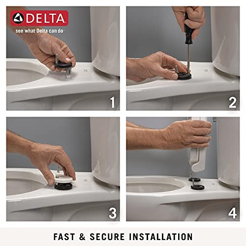 Delta Sanborne 823902-N-WH Round Front Slow-Close / Quick-Release Nightlight Family Seat in White Finish