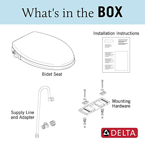 Delta 833004-WH Manual Elongated Bidet Seat in White Finish