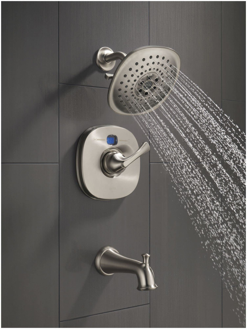 Delta RP6025KSPR Shower Flange in Lumicoat Black Stainless Finish
