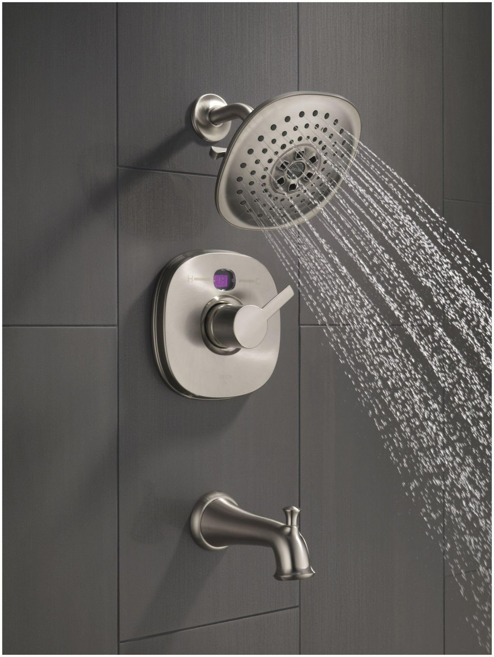 Delta RP6025KSPR Shower Flange in Lumicoat Black Stainless Finish