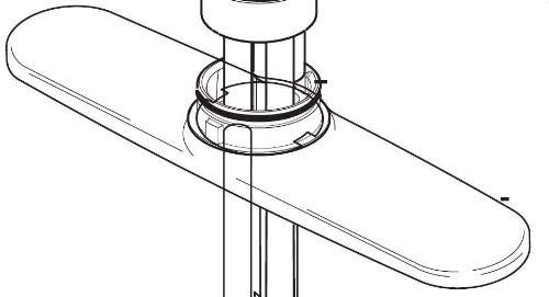 Delta Linden RP44645AR Escutcheon - 3 Hole - Pull-Out Kitchen in Arctic Stainless Finish