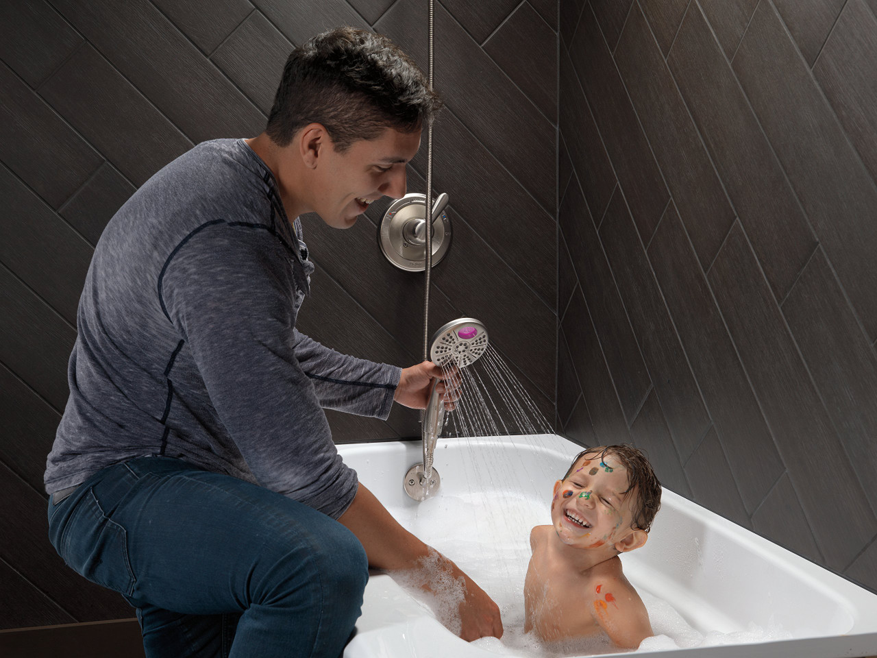 Delta Lahara RP51303SS Tub Spout - Pull-Up Diverter in Stainless Finish