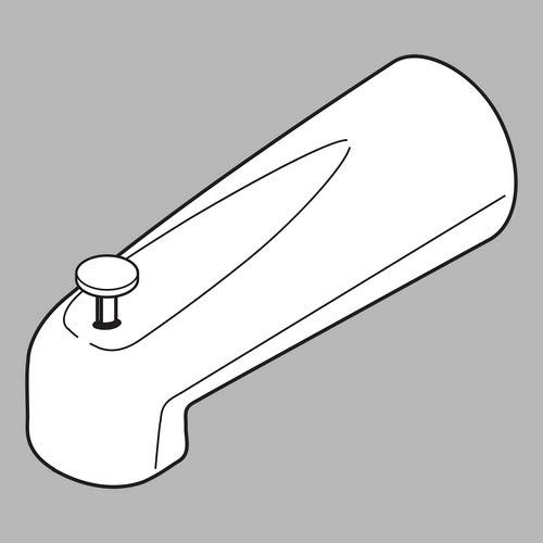 Delta RP36497PB Tub Spout - Pull-Up Long Diverter in Polished Brass Finish