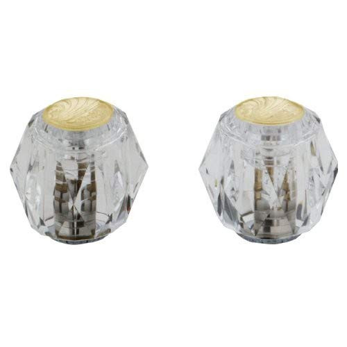 Delta H51PB Clear Knob Handle Kit - Transfer Valve in Polished Brass Finish