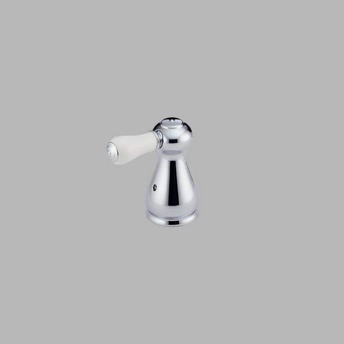 Delta Leland H577 Porcelain Lever Handle Kit - Transfer Valve in Chrome Finish