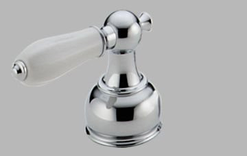 Delta H212 Porcelain Lever Handle Set in Chrome Finish